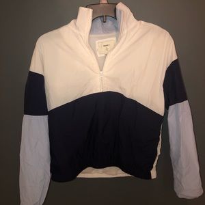 Forever 21, color block, half zip, raincoat